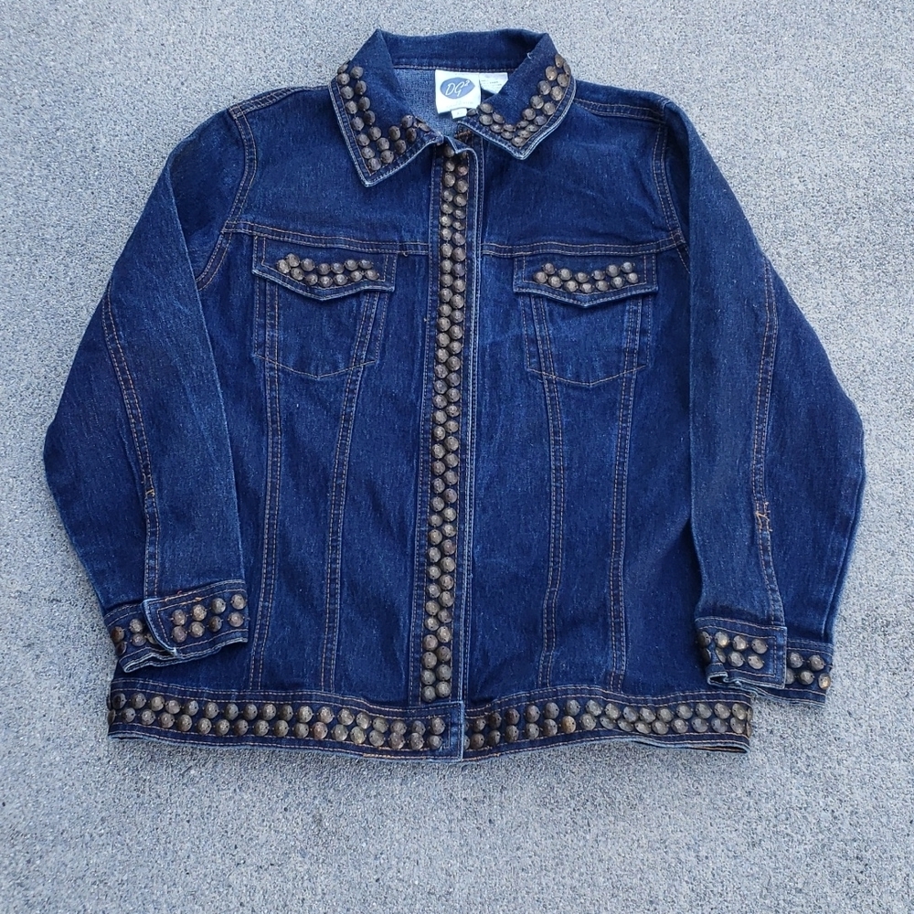 DG2 Diane Gilman women's jean jacket, size XS